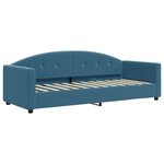 vidaXL Lit de jour avec gigogne sans matelas bleu 80x200 cm