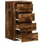 vidaXL Commode d'angle chêne fumé 40x41x76 cm bois d'ingénierie