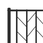 vidaXL Tête de lit métal noir 193 cm