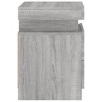 vidaXL Table de chevet avec lumières LED sonoma gris 35x39x55 cm