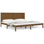 vidaXL Cadre de lit Marron miel Bois de pin massif 200x200 cm