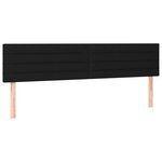 vidaXL Tête de lit à LED Noir 160x5x78/88 cm Tissu