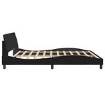 vidaXL Cadre de lit sans matelas noir 200x200 cm tissu