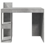 Bureau table poste de travail meuble d'ordinateur informatique étude 103 5 x 56 5 x 94 cm bois d'ingénierie gris 02_0023832