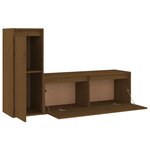 vidaXL Meubles TV 2 Pièces Marron miel Bois massif de pin