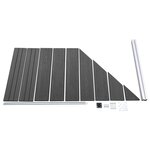 vidaXL Ensemble de panneau de clôture WPC 1657x(105-186) cm Noir