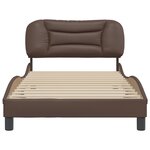 vidaXL Cadre de lit avec tête de lit Marron 100x200 cm Similicuir