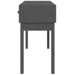 vidaXL Table console Gris 114x40x75 cm Bois massif de pin