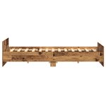 Lit vidaXL Bois Ancien 200x200 cm en Bois Agencé