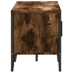 vidaXL Meuble TV chêne fumé 122x34x41 cm bois d'ingénierie
