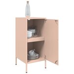 vidaXL Buffet rose 36x39x79 cm acier laminé à froid