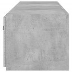 vidaXL Meubles TV muraux et lumières LED 2Pièces gris béton 80x35x31 cm