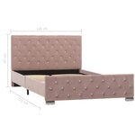 vidaXL Cadre de lit sans matelas Rose Velours 120x200 cm