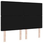 vidaXL Tête de lit LED noire en velours 72 cm