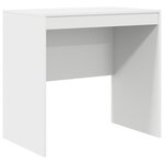 Bureau vidaXL blanc avec rangement en bois d'ingénierie