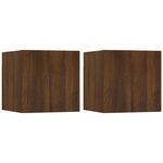 vidaXL Meubles TV muraux 2 Pièces Chêne marron 30 5x30x30 cm