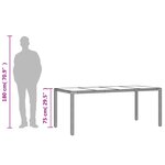 vidaXL Table de jardin avec dessus en verre beige résine tressée