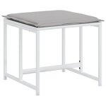 vidaXL Ensemble à manger de jardin avec coussins 17Pièces blanc textilène