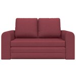 vidaXL Canapé Lit de Sol 2-en-1 Rouge Vin 148x71x83 cm Tissu