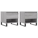 vidaXL Tables basses 2 Pièces sonoma gris 50x46x50 cm bois d'ingénierie
