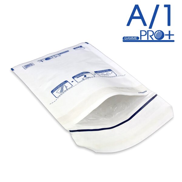 Lot de 400 Enveloppes à bulles PRO+ BLANCHES A/1 format 90x165 mm