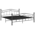 vidaXL Cadre de lit Noir Métal 200x200 cm