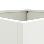 vidaXL Jardinière blanc 32x30x29 cm acier laminé à froid