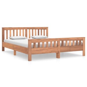vidaXL Cadre de lit Bois de teck massif 160x200 cm