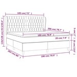vidaXL Sommier à lattes de lit et matelas Gris clair 180x200cm Velours