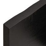 vidaXL Étagère murale marron foncé 80x20x4 cm bois chêne massif traité