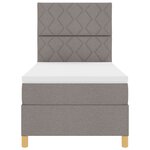 vidaXL Lit box spring avec matelas taupe simple en tissu