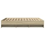 vidaXL Cadre de lit sans matelas chêne sonoma 160x200 cm