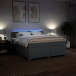 vidaXL Sommier à lattes de lit avec matelas Gris foncé 200x200cm Tissu
