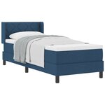 Lit à ressorts vidaXL avec matelas bleu 80x200 cm tissu