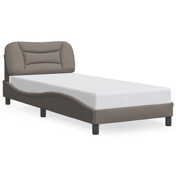 vidaXL Cadre de lit sans matelas taupe 90x190 cm tissu