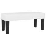 vidaXL Sommier à lattes de lit avec matelas Blanc 100x200cm Similicuir