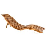 Chaise longue pliable en teck ARRIETA