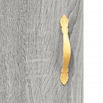 vidaXL Buffet haut Sonoma gris 69 5x34x180 cm Bois d'ingénierie