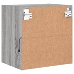 vidaXL Table de chevet murale avec lumières LED sonoma gris