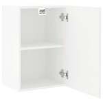 vidaXL Meuble TV mural blanc 40 5x30x60 cm bois d'ingénierie