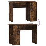 vidaXL Bureau chêne fumé 100x55x75 cm bois d'ingénierie