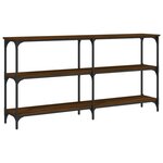 vidaXL Table console chêne marron 150x29x75 cm bois d'ingénierie
