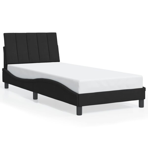 vidaXL Cadre de lit sans matelas noir 80x200 cm velours