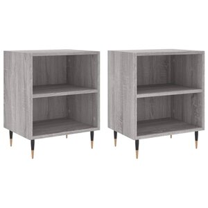 vidaXL Tables de chevet 2 Pièces sonoma gris 40x30x50cm bois d'ingénierie