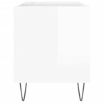 vidaXL Armoire à disques blanc brillant 85x38x48 cm bois d'ingénierie