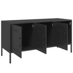 vidaXL Meuble TV noir 100 5x39x50 5 cm acier