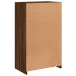 vidaXL Armoire latérale avec lumières LED chêne marron bois ingénierie