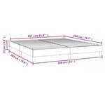 vidaXL Cadre de lit Bleu foncé 160x200 cm Velours
