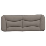 vidaXL Coussin de tête de lit taupe 140 cm tissu
