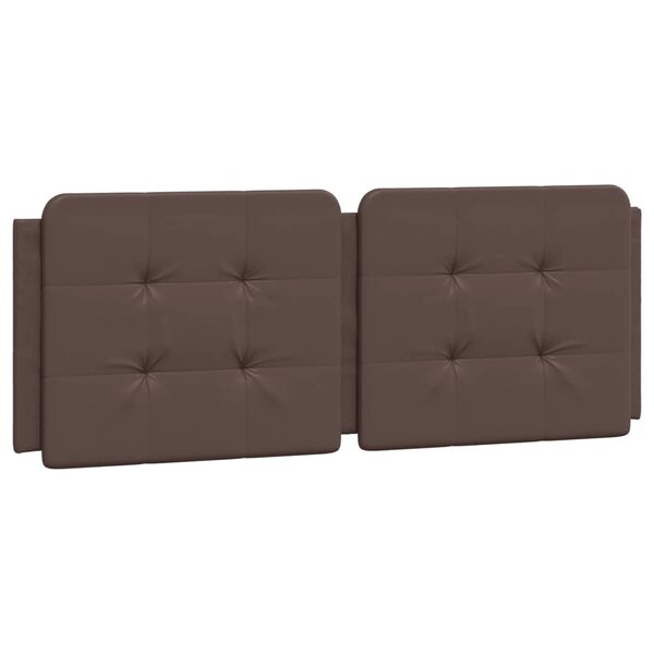 vidaXL Coussin de tête de lit marron 120 cm similicuir